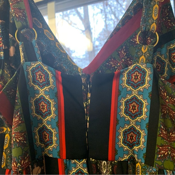 New T Tahari Multi Colored Flowy Maxi Dress - Picture 6 of 16